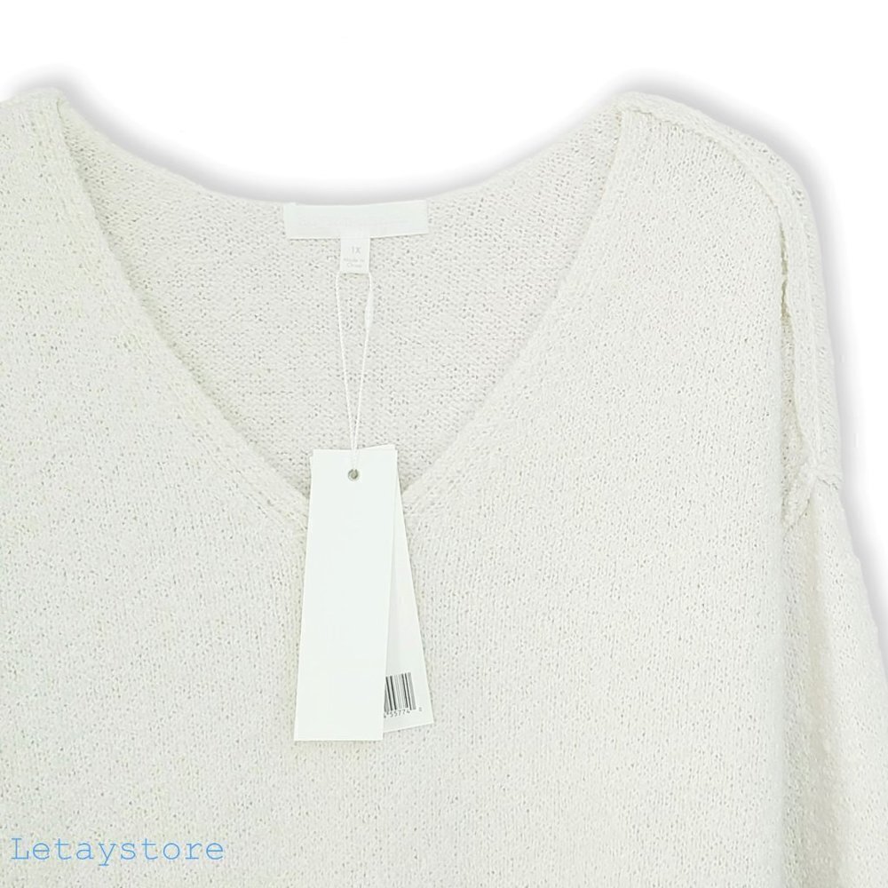 NWT Adyson Parker Plus Cozy V-Neck Soft Knit Inverted Seam Pullover Sweater - Picture 7 of 10